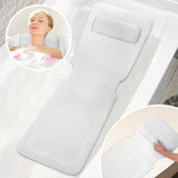 HydroComfort Non-Slip Bathtub Mat with Pillow – Full-Body Bath Cushion with Suction Cups & 4D Ventilation