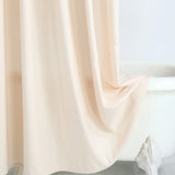 BohoChic SerenityWeave Waterproof Shower Curtain – Beige/Ivory Polyester Fabric, Bohemian Farmhouse Style with Rust-Resistant Metal Grommets