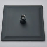 AeroLux MatteBlack Square Rain Shower – 360° Rotatable, Wall & Ceiling Mount