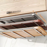 Under Cabinet Stainless Steel Cutting Board Holder Premium – Hanging Kitchen Organizer | Space Saving Storage Rack | Durable Metal Design