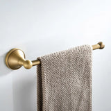 BronzeHaven Vintage Wall-Mounted Bathroom Hardware Set – 3-Piece Antique Brass Collection (Toilet Paper Holder, Towel Ring & Robe Hook)