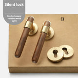 Walnoir Retro Wooden Door Lock – Quiet Interior Door Lock with Classic Design