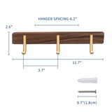 WalnutHook – 3-Hook Wall-Mounted Towel & Coat Rack (Wood & Metal)