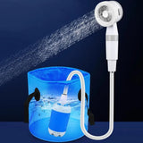 AquaNomad SmartCamp Portable Shower – Rechargeable 4000mAh Outdoor Shower with Digital Control for Camping, Pets & Travel