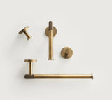 Antique Bronze Knurled Brass Bathroom Hardware Set – Towel Rack, Toilet Paper Holder & Wall Hooks | Vintage Luxury | Durable Metal