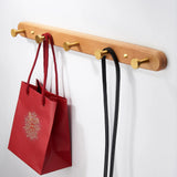 SARIHOSY Black Wooden Wall Rack  Modern Wall Hooks for Bathroom, Kitchen, Bedroom & Hallway