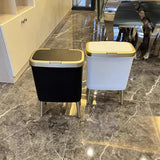 GoldenSlim Modern Trash Can with Lid – Sleek Bin for Bedroom, Bathroom & Kitchen