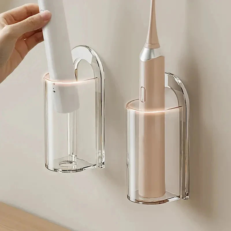StickMount Toothbrush Holder – Wall-Mounted Organizer for Electric & Manual Toothbrushes | Drill-Free &Space-Saving