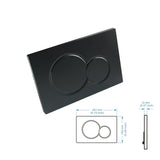 Dubbele Spoelplaat Zwart | Inclusief Frame & Spoelhevelkit