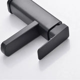 Modern Deck Mounted Black and Chrome Bathroom Faucet with Dual Temperature Mixer