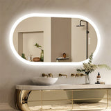 LumiOval LED Anti-Fog Bathroom Mirror – 20 x 31.5 in Modern Lighted Wall Vanity Mirror with Aluminum Frame