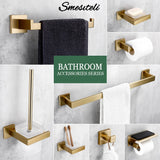 AeroSteel Brushed Stainless Steel Bathroom Hardware Set – Towel Bar, Toilet Paper Holder & Wall Hooks