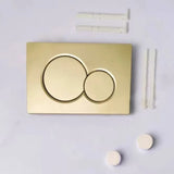 Aurelium Dual-Flush Toilet Push Plate – Gold Finish Wall Actuator Panel