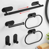 Stick & Style Self-Adhesive Stainless Steel Bathroom Accessory Set – No Drill, Modern & Durable