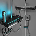 AquaLumen Luxe LED Shower Panel – Thermostatic Rainfall & Bath faucet, Brass Construction with Digital Display