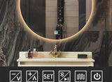 LumiCircle SmartGlow LED Bathroom Mirror – Round Anti-Fog Lighted Vanity Mirror with Adjustable Lighting (16” / 20” / 24”)