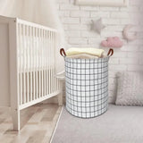 EcoStore Foldable Laundry Basket – Canvas & Linen Hamper with Handles and Drawstring Closure
