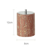 Rubèra Red Travertine Bathroom Set – Vintage Natural Stone Luxury Accessories