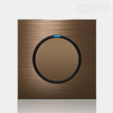 CaffèRetro Vintage Wall Switch & Outlet – Coffee Brown with LED Indicator (110–250V)