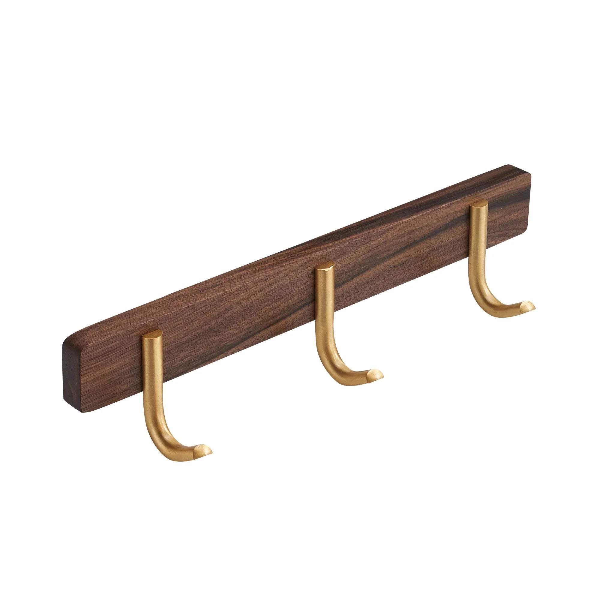 WalnutHook – 3-Hook Wall-Mounted Towel & Coat Rack (Wood & Metal)