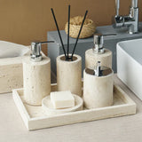Travèra Beige Travertine Bathroom Set – Timeless Elegance in Natural Marble Stone