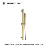 Adjustable Wall Mount Shower Slide Bar Set Premium – Stainless Steel Handheld Shower | Sliding Holder | Water Saving Design
