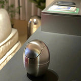 LuxBin Mini Stainless Steel Trash Can – 1.5L Compact Desk Bin with Swing Lid