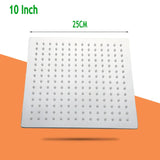 AquaLux SquareRain High-Pressure Ceiling Rain Shower – Stainless Steel