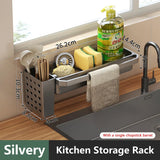 SinkMate Kitchen Sink Organizer – ABS Plastic Sponge & Draining Rack
