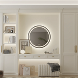Luvodi Round Smart LED Bathroom Mirror – Touchscreen, Anti-Fog & Adjustable Lighting (24-Inch)