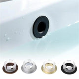 DrainElegance Solid Brass Sink Overflow Cover Ring – Universal 0.87–0.98 in. Fit