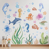 SeaWorld 3D Underwater Wall Stickers – Turtle, Dolphin & Fish Kids Room Décor