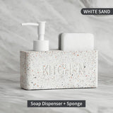 CleanEase 2-in-1 Kitchen Soap Dispenser with Sponge Holder – Modern Countertop Organizer