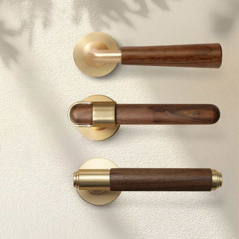 Walnoir Retro Wooden Door Lock – Quiet Interior Door Lock with Classic Design