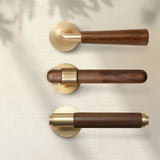 Walnoir Retro Wooden Door Lock – Quiet Interior Door Lock with Classic Design