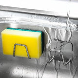GripSteel – Stainless Steel Sponge Holder & Self-Adhesive Wall Organizer for Kitchen & Bathroom