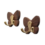 NordicPebble Solid Wood Wall Hooks – Scandinavian No-Drill Door & Coat Hooks