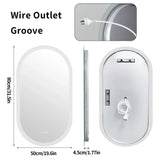 LumaOval Pro LED Bathroom Mirror – Frameless Anti-Fog Lighted Vanity Mirror with Dimmable Touch & Memory Control