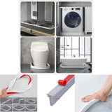 HydroSeal FlexGuard Silicone Water Barrier Strip – Self-Adhesive Shower Dam, Door Seal & Kitchen Splash Guard