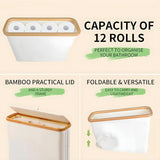 RollGuard Elegant Toilet Paper Holder with Lid – Closed Storage Container for Bathroom Rolls
