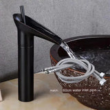 CascadeÉlan Luxury Waterfall Bathroom Faucet – Single Handle Antique Basin faucet with Hot & Cold Control