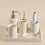 ZenTerra Wabi-Sabi Bathroom Set – European Natural Stone Accessories for Home & Hotel
