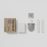 PureGuard Matte Black Toilet Brush & Holder Set – Modern Hygienic Bathroom Cleaning System with Compact Space-Saving Design