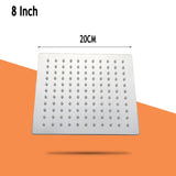 AquaLux SquareRain High-Pressure Ceiling Rain Shower – Stainless Steel