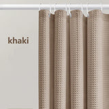 AquaWafel LuxeWaffle Waterproof Shower Curtain – Extra Thick Waffle Texture, Mold-Resistant, Single Color for Spa-Style Bathrooms