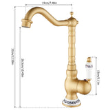 RegalWall Antique Brass Wall-Mount Faucet – Hot & Cold Water Mixer for Kitchen & Bathroom