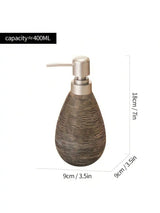 CeramicaVintage Heritage Pump Dispenser – Retro Ceramic Refillable Soap Bottle for Kitchen & Bathroom | Classic Farmhouse & Timeless Décor