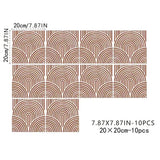 ArtTiles 10-Piece Abstract Matte Tile Sticker Set – Self-Adhesive Vinyl Wall & Floor Tiles for Kitchen & Bathroom