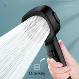 HydroFlex SquareForce High-Pressure Handheld Shower Head – 3 Modes, Water-Saving & Adjustable