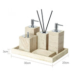 Travèra Beige Travertine Bathroom Set – Timeless Elegance in Natural Marble Stone